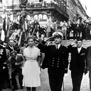 8 June 1959 Prince Albert of Belgium and Princess Paola of Italy toured Brussels