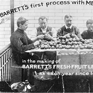 Advertisement for Barretts Fresh Fruit Lemonade undated