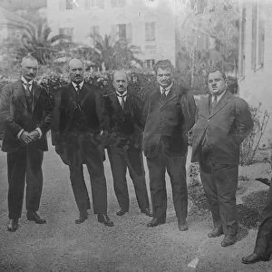 Bulgarian Delegation at Genoa Tourlakoff, Finance Minister ( second from left ) and Stambolisky