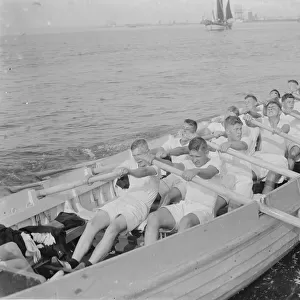 Cadets from the training ship HMS Worcester, which is part of the Thames Nautical