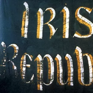 Irish Easter Rising 1916 - one of the banners up on the GPO by rebels - The Easter Rebellion