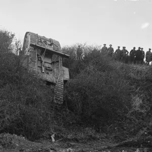 King Amanullah watches tank battle at Lulworth, Dorset. 20 March 1928 King Amanullah