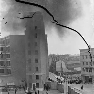 A London Fire Brigade display in Lambeth, London. Fire crew respond to a fire at