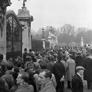 This morning crowds of people flocked to the Palace to read the latest bulletin regarding