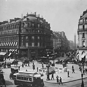 Paris view. Rue de la Paix from the Place de L Opera. August 1929