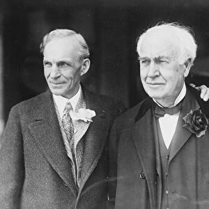 Two pioneers of their era : Henry Ford congratulates his friend, Thomas A Edison