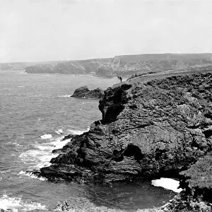 Cliffs at Porthcothan, St Merryn, Cornwall. 1907