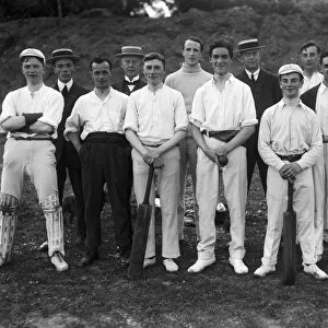 Cricket team, Truro Cathedral School, Truro, Cornwall. Around 1910