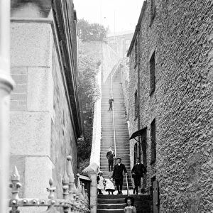 Jacobs Ladder, Falmouth, Cornwall. Early 1900s