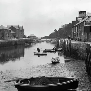 Print of The River Looe, Cornwall, circa 1920