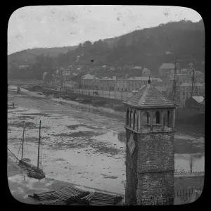 Print of View up river, Looe, Cornwall