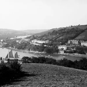 TRURI-MALgv-2 Print: A 19th-century etching of Malpas TRURI-MALgv-2 Print: A 19th-century etching of Malpas