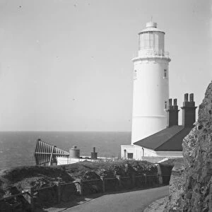 Trevose Head Lighthouse, St Merryn, Cornwall. Early 1900s
