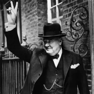 Sir Winston Churchill V Sign