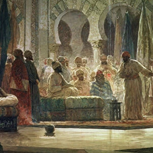 Abd al-Rahman III (891-961) Receiving the Ambassador, 1885 (oil on canvas)