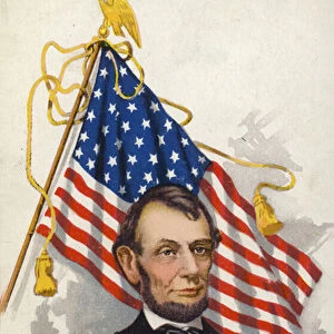 Abraham Lincoln (coloured lithograph)