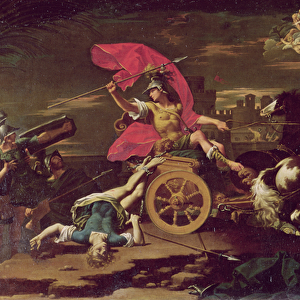 Achilles Dragging the Body of Hector around the Walls of Troy (oil on canvas)