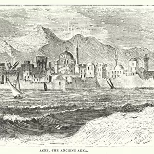 Acre, the ancient Akka (engraving)