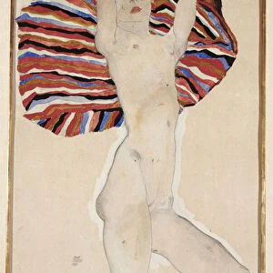 Act Against Coloured Material, 1911 (w / c, gouache & pencil on paper laid down on paper)