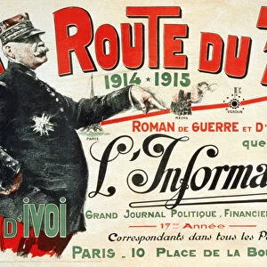Advertising poster for the novel "La Route du 75: 1914 - 1915