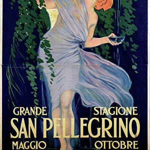 Advertising poster for San Pellegrino spa city, Italy
