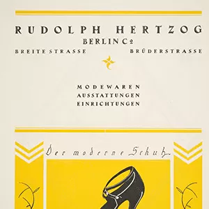 Advertisement for Rudolph Hertzog Shoes, from Styl, pub. 1922 (pochoir print)
