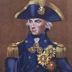 Admiral Lord Nelson, portrait (colour litho)