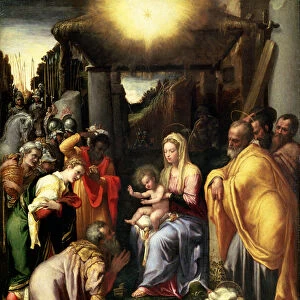 Adoration of the Kings (oil on panel)