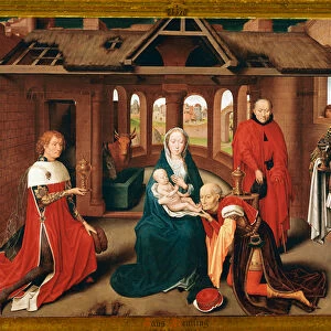 Adoration of the Magi. Central panel of the triptych of Prado (oil on wood, c. 1470)