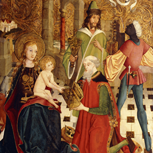 The Adoration of the Magi (oil on gold ground panel)