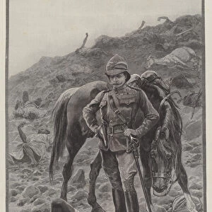 The Advance towards Dongola, Slain Pasha finding among the Slain the Body of one of his Old Friends, the Emir Hammuda, Commander-in-Chief of the Dervish Forces at the Battle of Ferket (engraving)