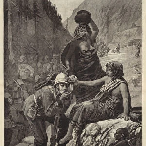 The Afghan War, a Sister of Mercy (engraving)