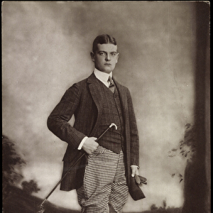 Ak Prince Friedrich Christian of Saxony, Suit, Riding Boots, Riding Whip (b / w photo)