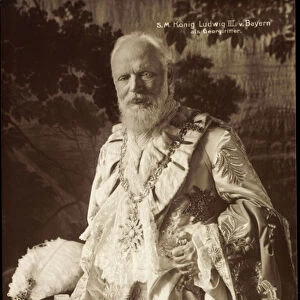 Ak S. M. King Ludwig III of Bavaria as Georgiknight, Percy Hein 68 (b / w photo)