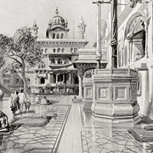 The Akal Takht or Akal Bunga, Harmandir Sahib (Golden Temple) complex, Amritsar, Punjab