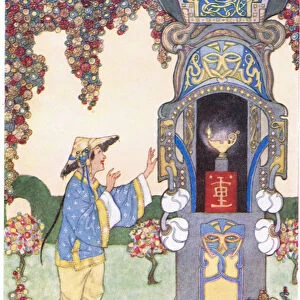 Aladdin finds the lamp, 1930s (colour litho)