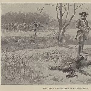 Alamance, the first battle of the revolution (litho)