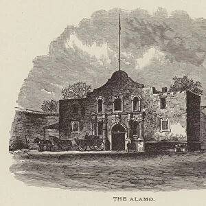 The Alamo, San Antonio, Texas, USA (engraving)