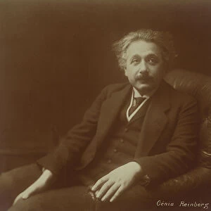Albert Einstein (1879-1955) possibly during his visit to Paris in 1922 (b / w photo)