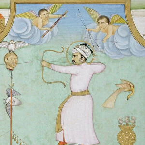 Detail from Allegorical portrait of Jahangir (opaque w / c & gold on paper)