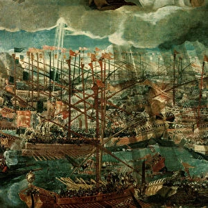 Allegory of the Battle of Lepanto (oil on canvas) (detail of 60381)