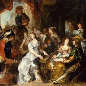 An Allegory of the Five Senses: A Merry Company in a Palatial Interior