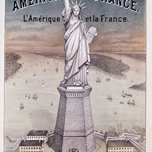 America and France, music score for song about the Statue of Liberty by