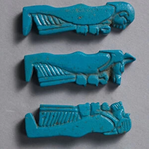 Amulets of the four sons of Horus, Late Dynastic Period (faience)