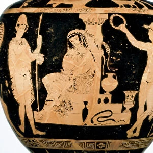Ancient Greece: ceramic vase representing an episode of "Orestes"