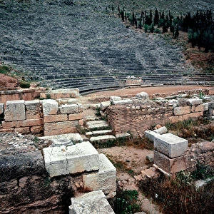 Ancient Greece: view of the Greek theatre of Argos, 4th century BC