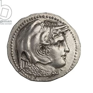 Ancient Greek (Ptolemaic) silver coin from Alexandria, 295 BC (silver)