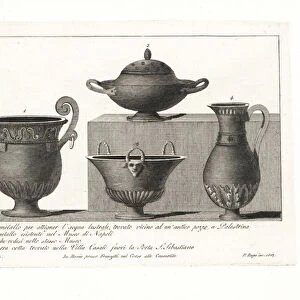 Ancient Roman vases and hearth. 1802 (engraving)