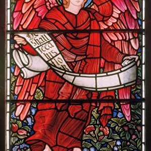 Angel holding a Scroll, East Window, 1880 (stained glass)