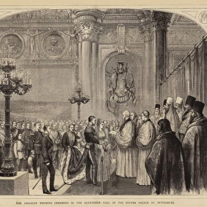 The Anglican Wedding Ceremony in the Alexander Hall of the Winter Palace, St Petersburg (engraving)